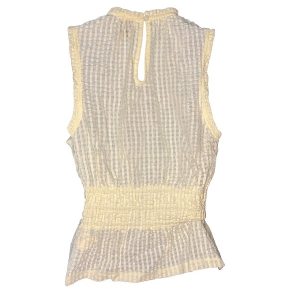 Anthropologie Maeve Smocked Halter Top Ivory, size M NEW - Picture 7 of 9